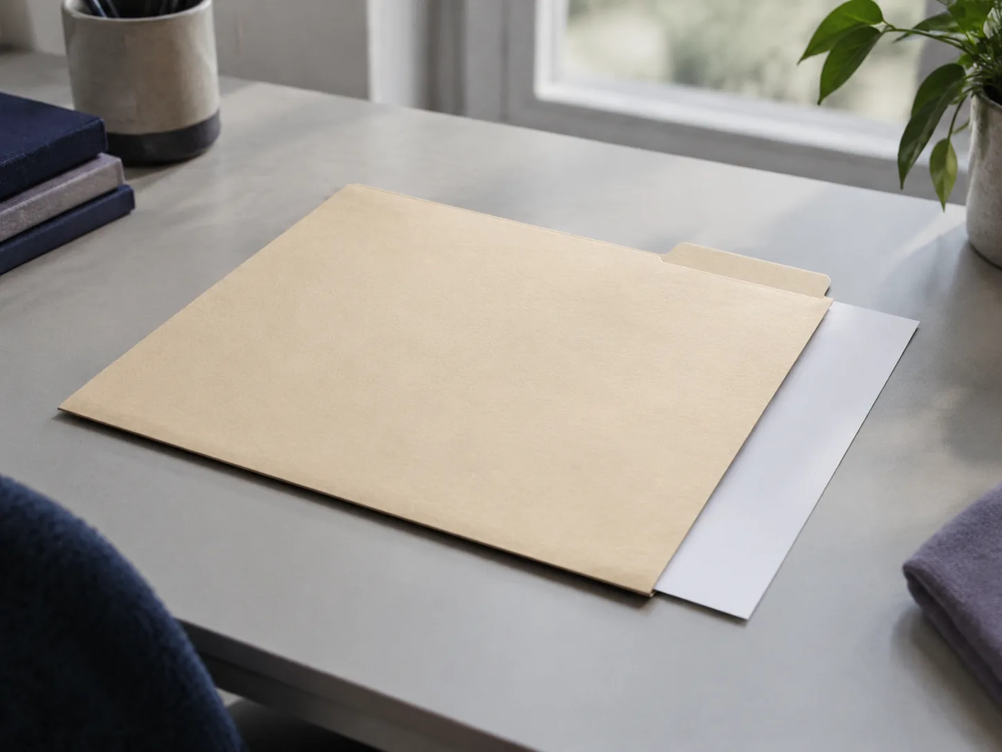 A plain folder with a blank tab